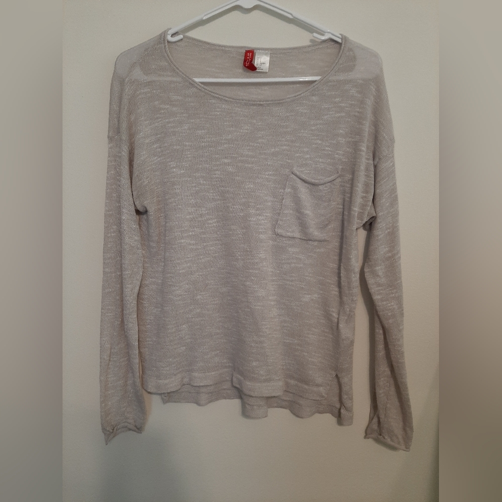Divided H&M long sleeve sheer t-shirt